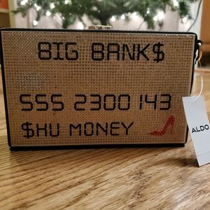 NWT Aldo "$hu Money" Clutch | Novelty Purse | Ulauri | Shu Money / Credit Card